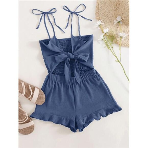 Blue Summer Romper - Picture 1 of 5